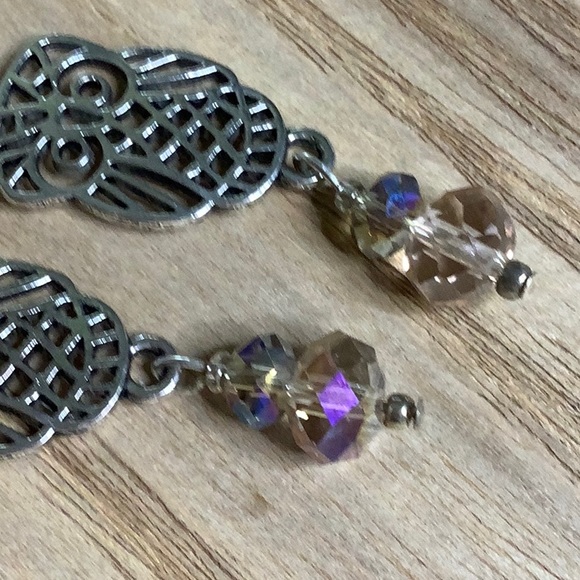 Silver Owl Earrings. - Picture 2 of 3